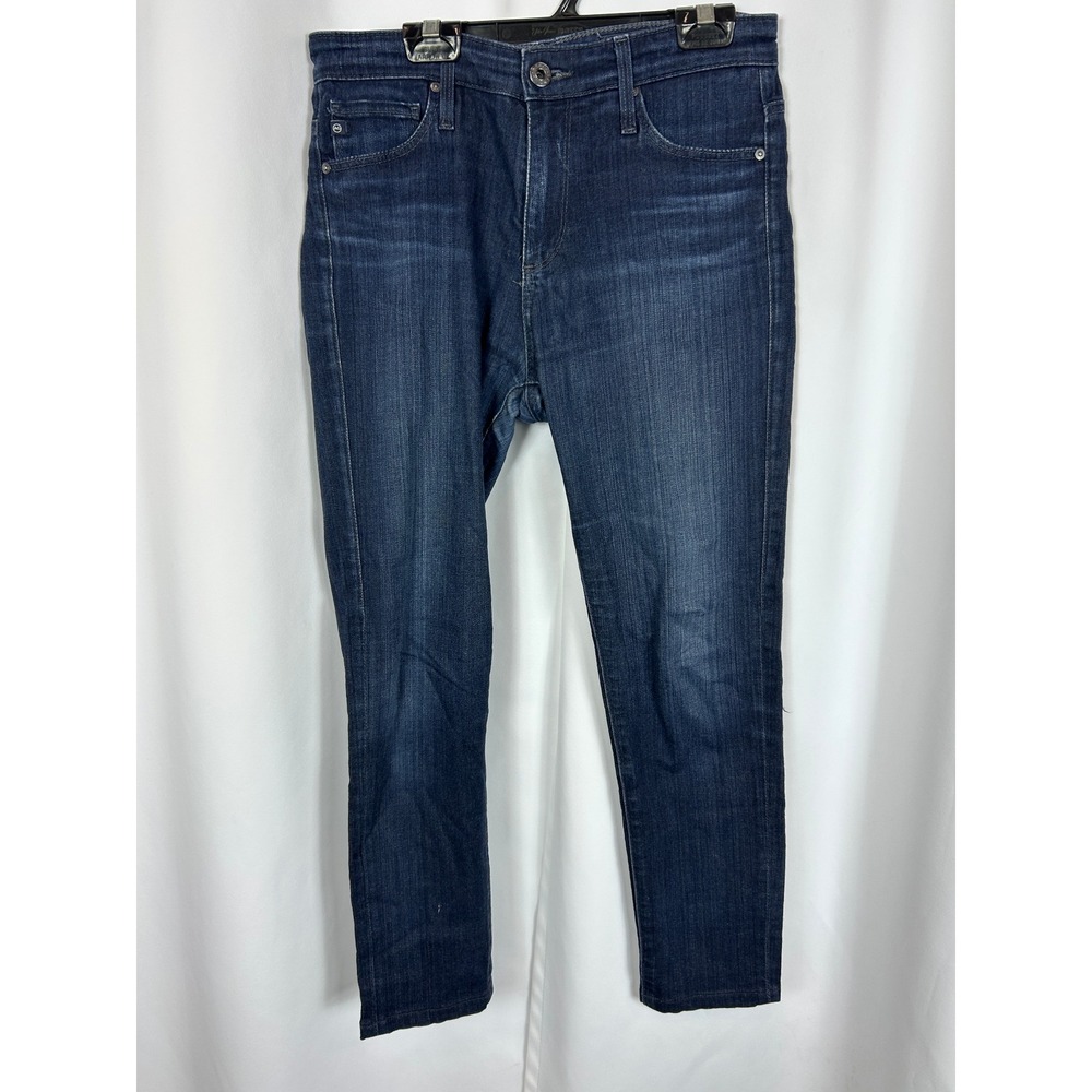 AG Adriano Goldschmied The Farrah Skinny High Rise Dark Wash Blue Jeans 25R